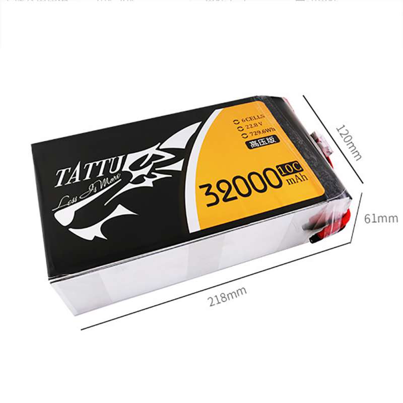 Batterie TATTU 32000mAh 22.8V utilisée dans drone et modélisme